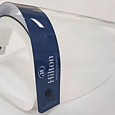 visière personnalisée bleue