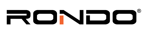 The logo for rondo is black and orange on a white background.