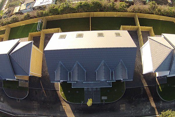 areal view of a house