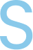 Light blue letter S logo with a white curved line on a white background