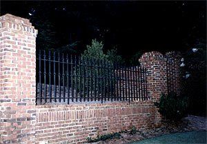 Iron Fence On Brick Post — Meridian, Mississippi — United Fence Co.