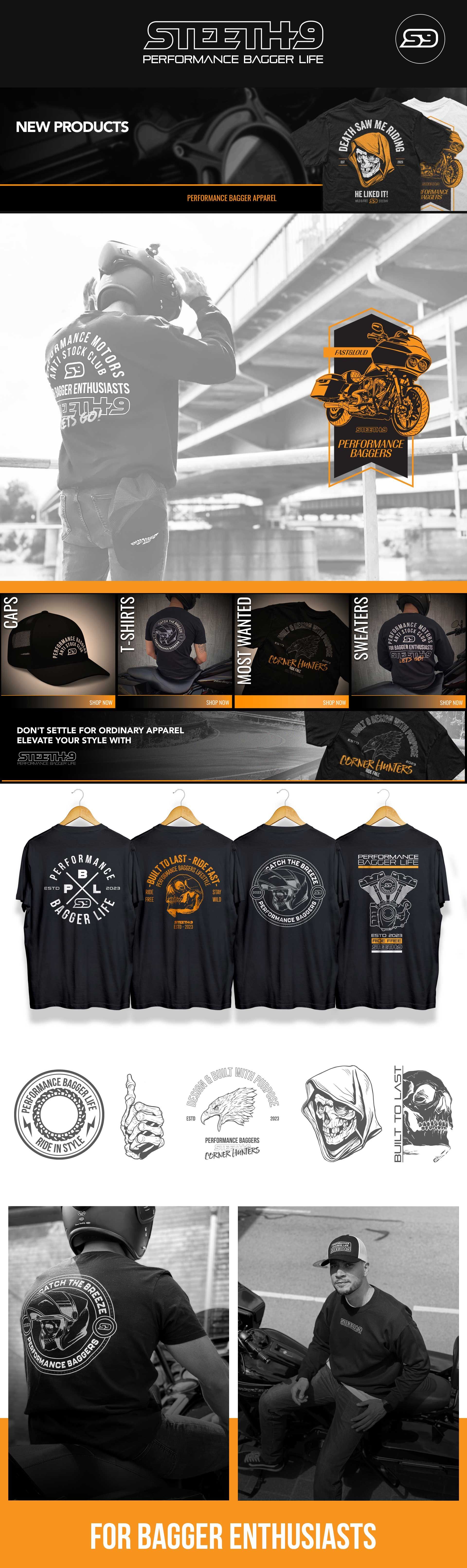 Steeth9 presentation, performance bagger apparel