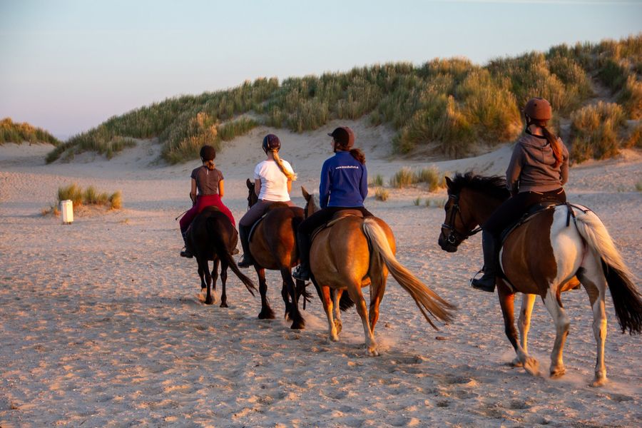 paardrijden op het strand van Ameland bij hollumer trap