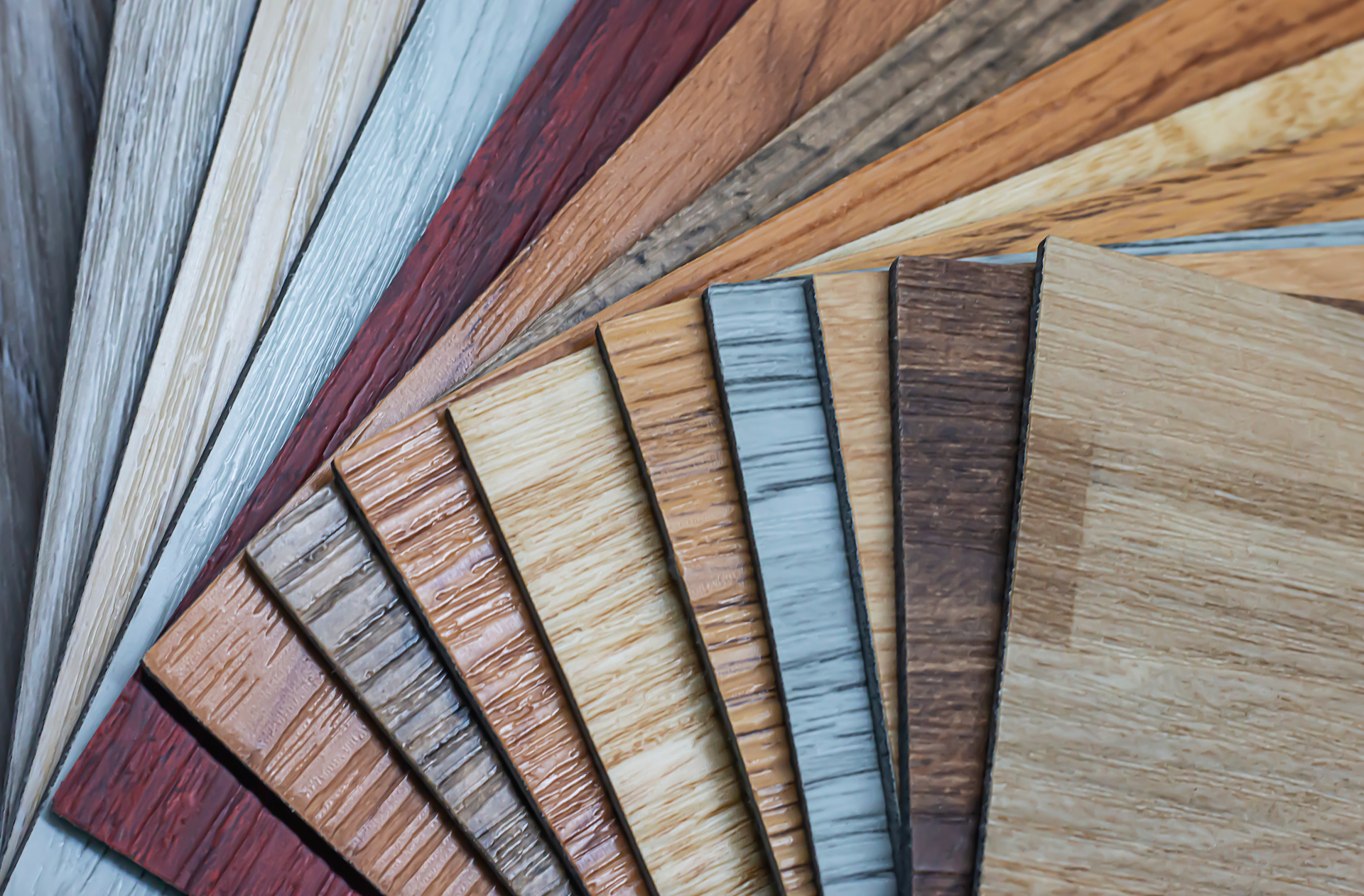 There are many different types of wood in this picture.