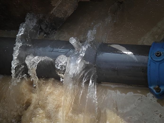 Water is Coming Out of a Broken Pipe — David Lewis Solahart in Goonellabah, NSW