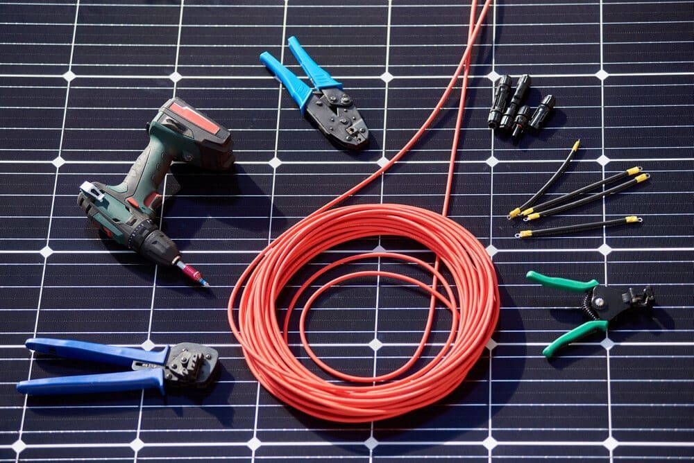 A Bunch Of Tools Are Sitting On Top Of A Solar Panel — David Lewis Solahart in Goonellabah, NSW