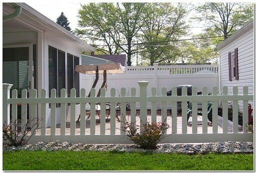 Vinyl Fencing on Older Home — Green, OH — Big John Fence Company