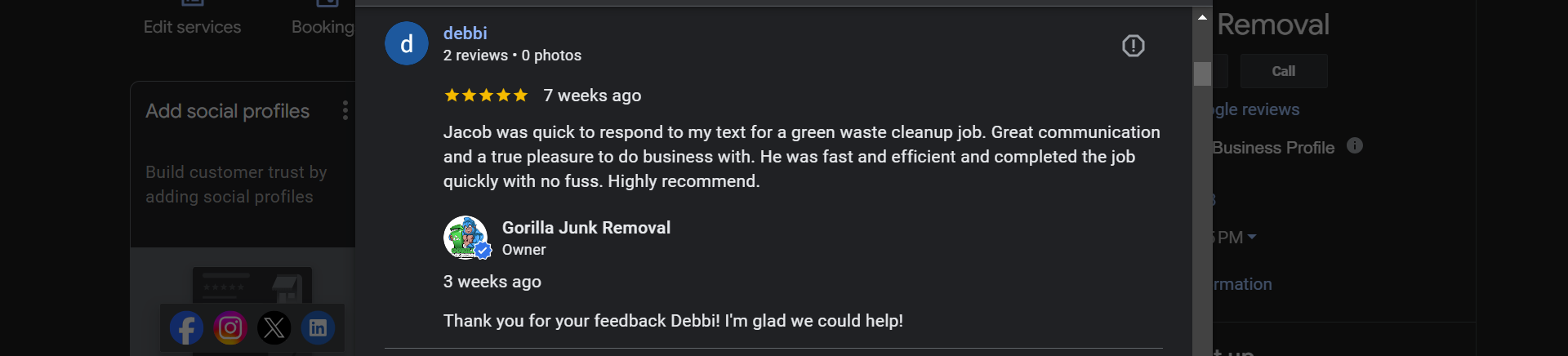 5 star junk removal reviews