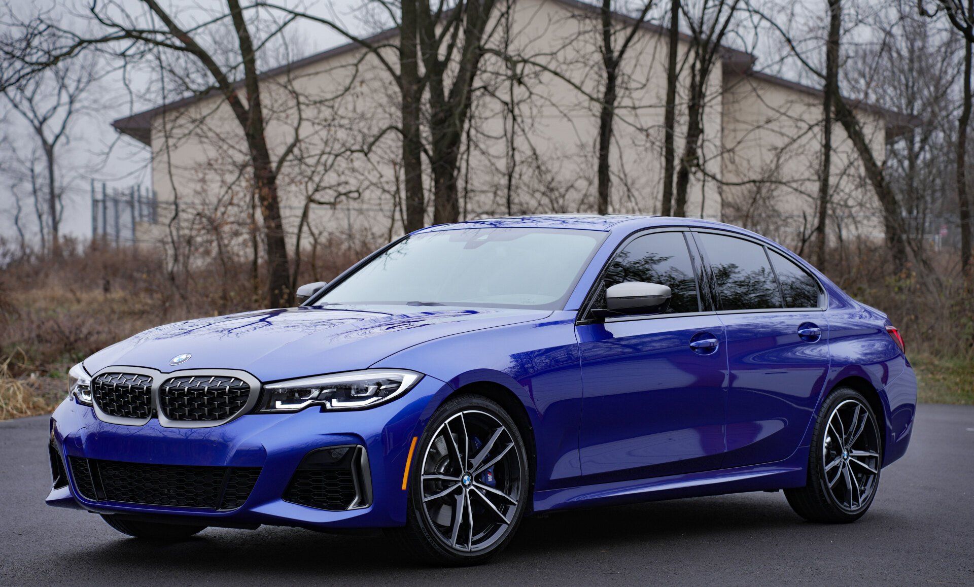 blue car with ceramic coating