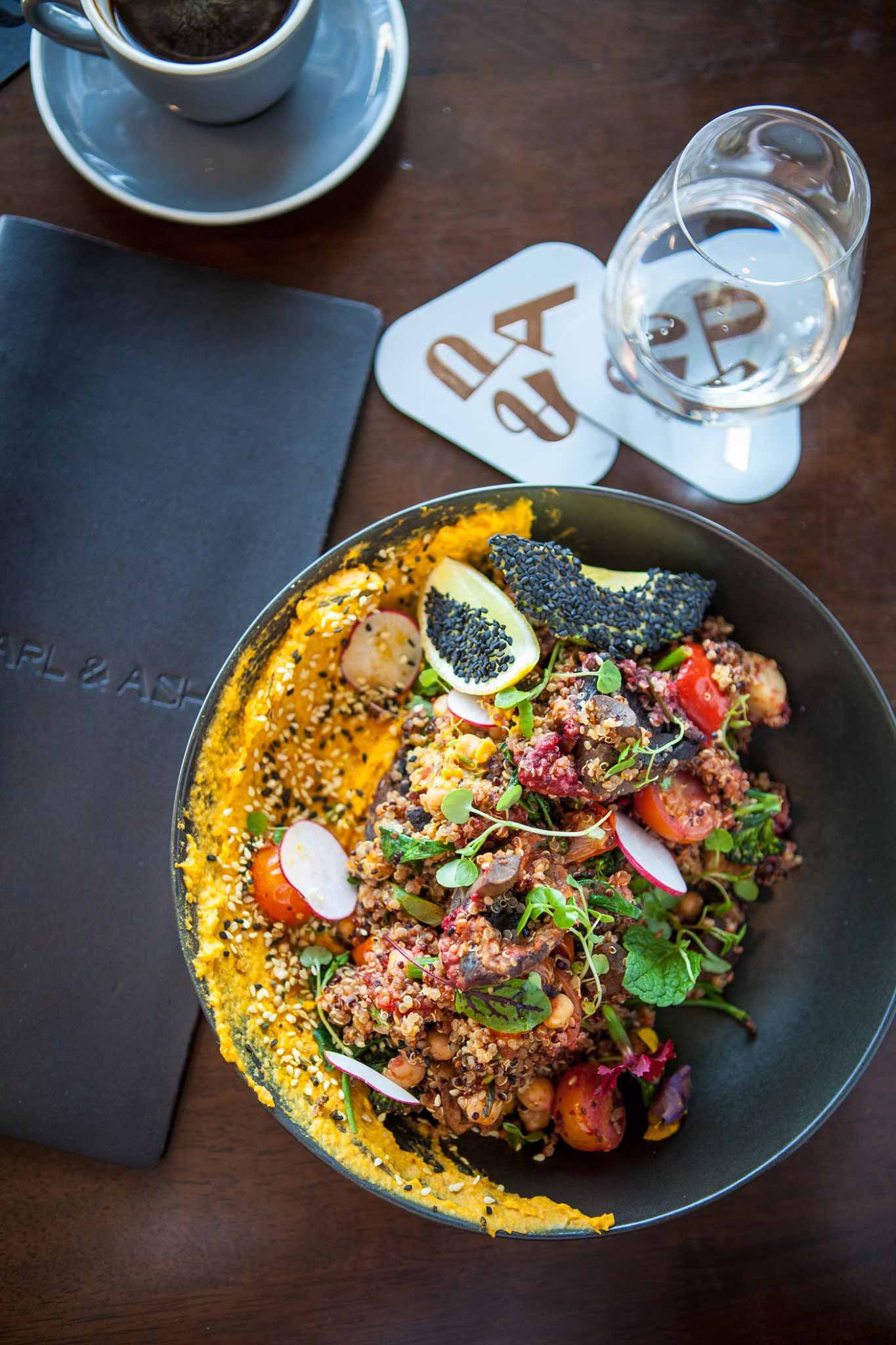 Tomato, Beetroot Salad Topped With Sesame — Cafe, Bar and Catering Services in Southport, QLD