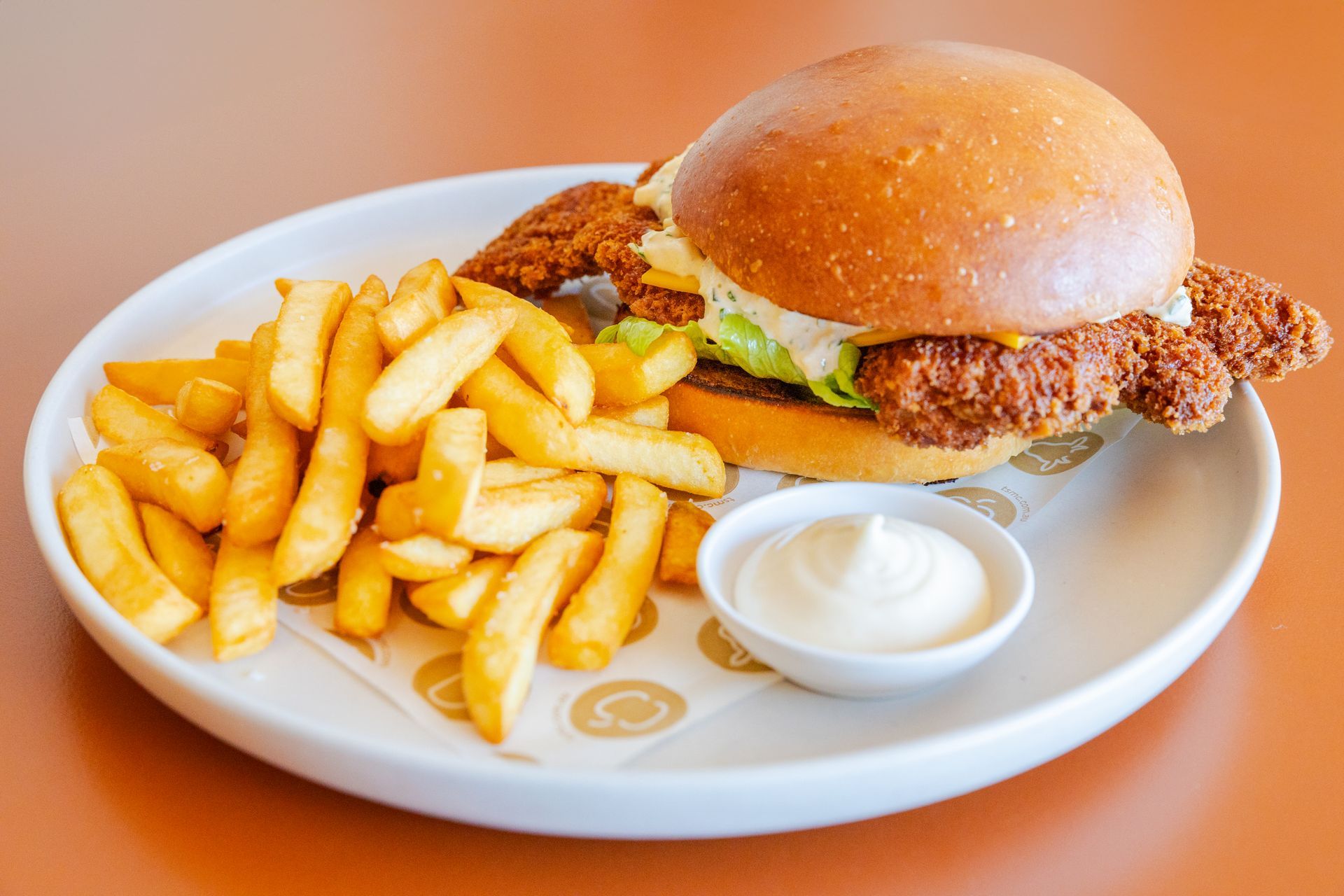 Crumbed fried chicken burger— Cafe, Bar and Catering Services in Southport, QLD