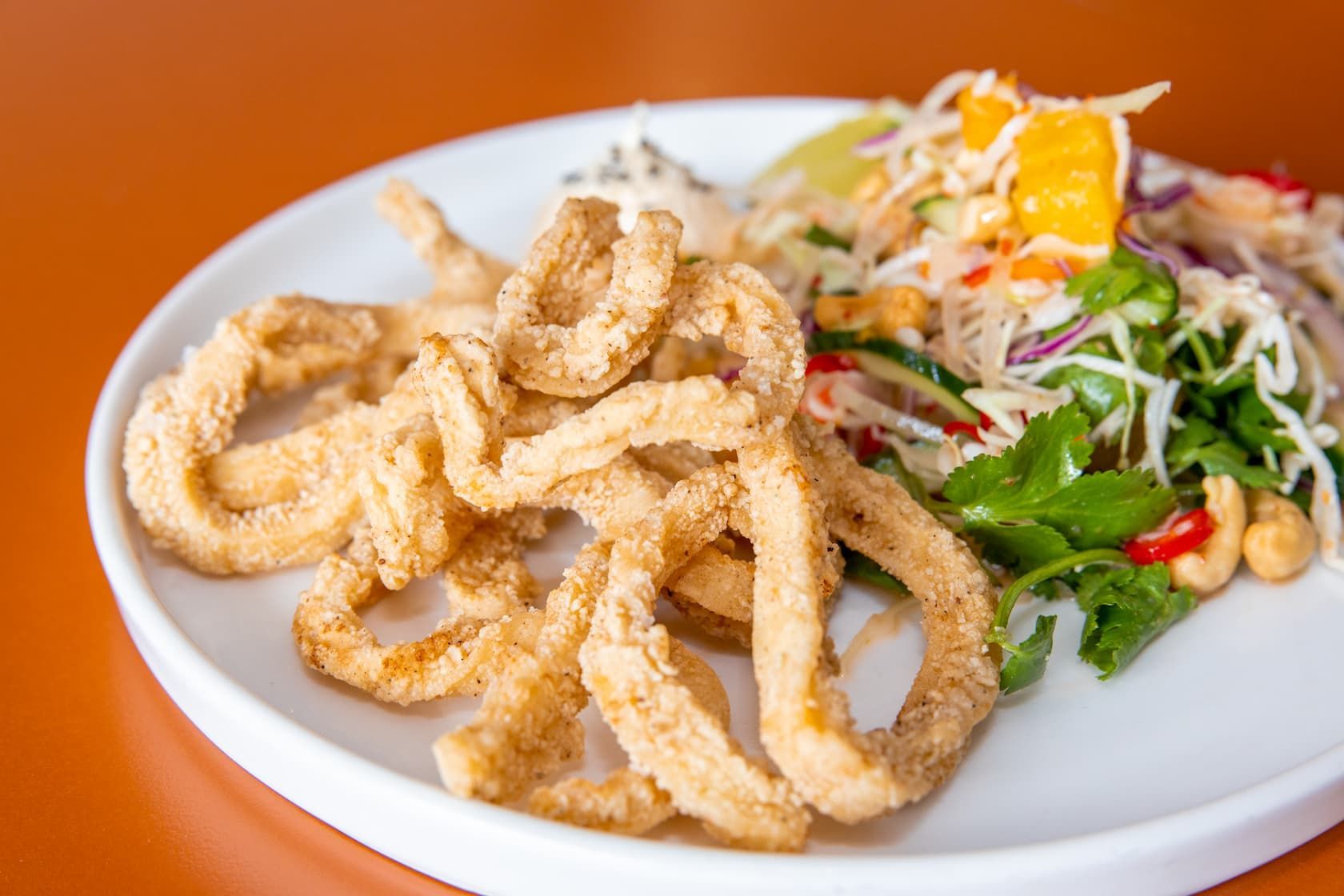 Crispy Salt & Pepper Calamari — Cafe, Bar and Catering Services in Southport, QLD