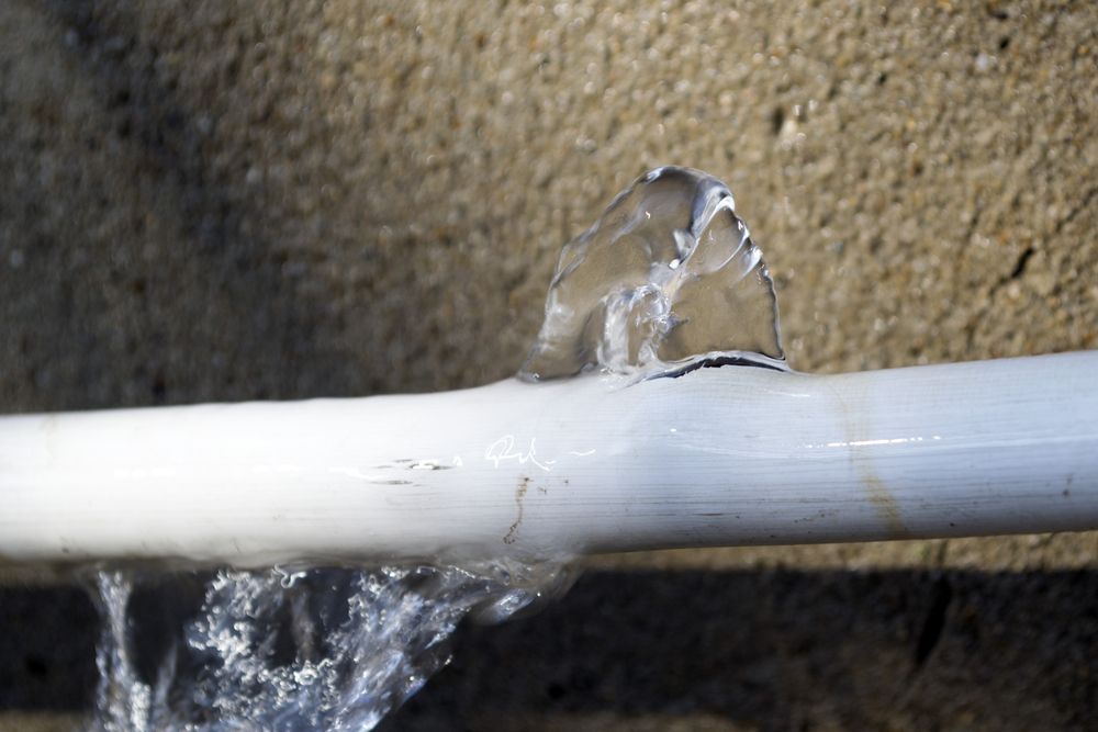 Water Is Coming Out Of A Hole In A Pipe — Advantage Plumbing Solutions In Gateshead, NSW