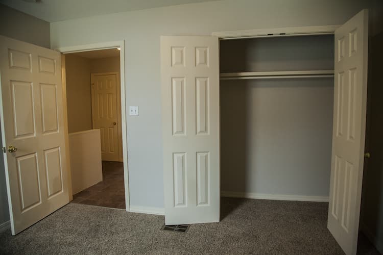 Bedroom with large closet