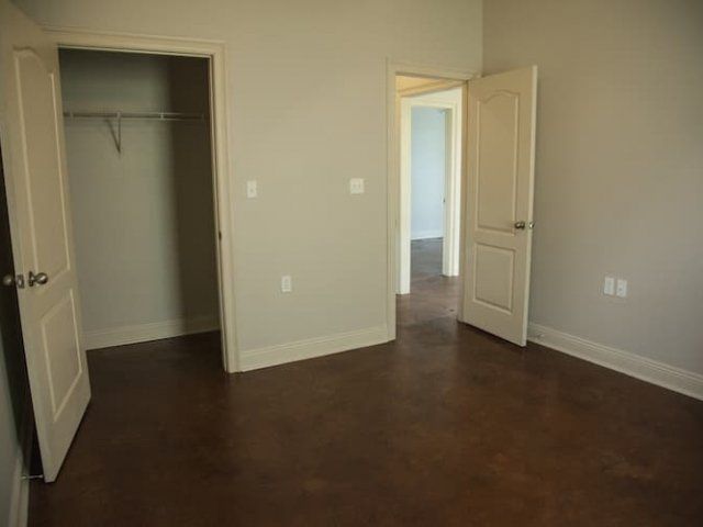 Bedroom with large closet