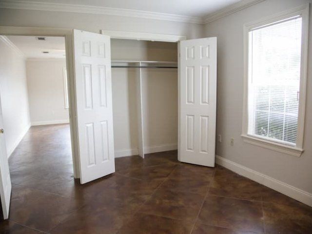 Bedroom with large closet