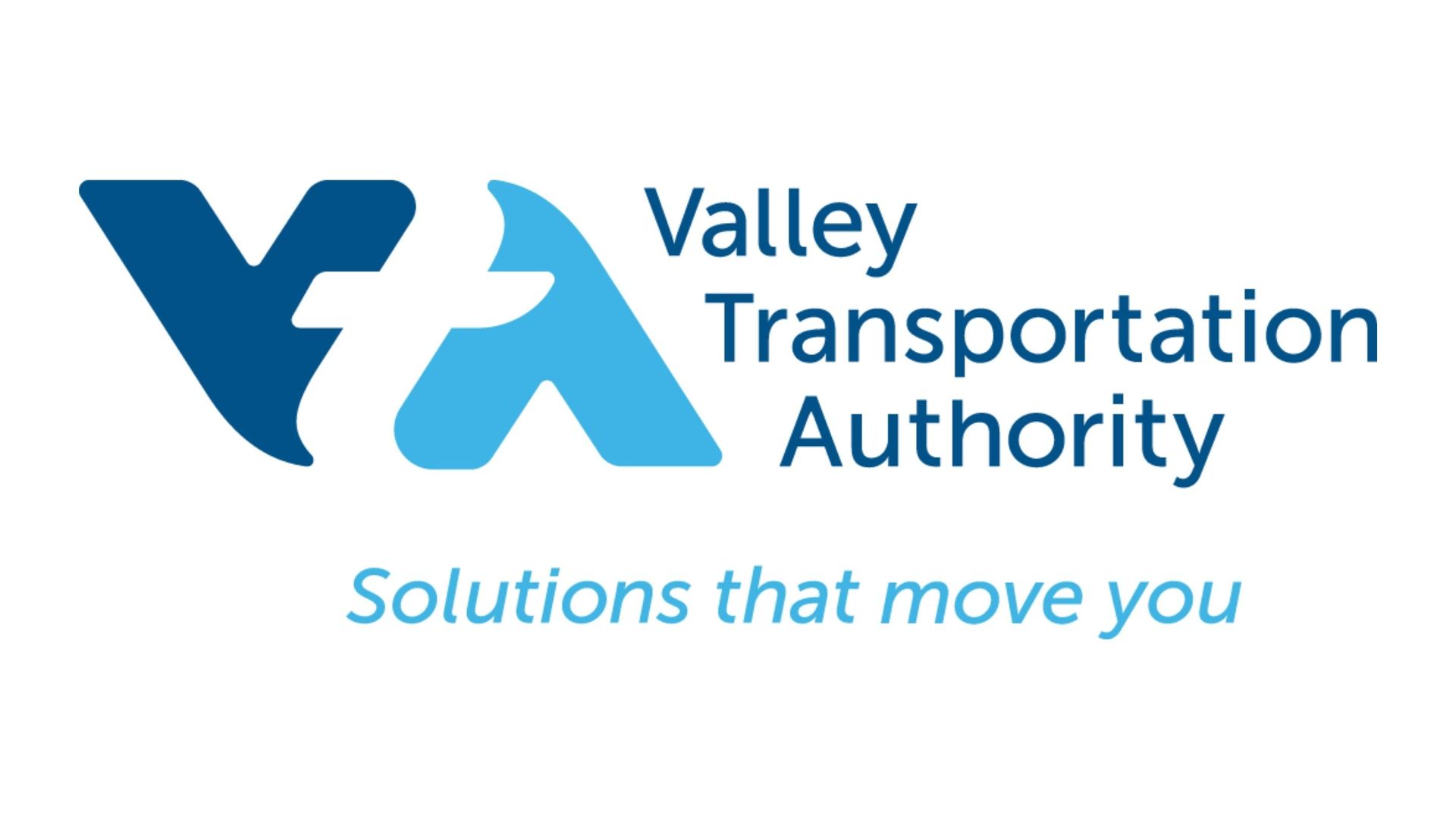 The logo for the valley transportation authority says solutions that move you.