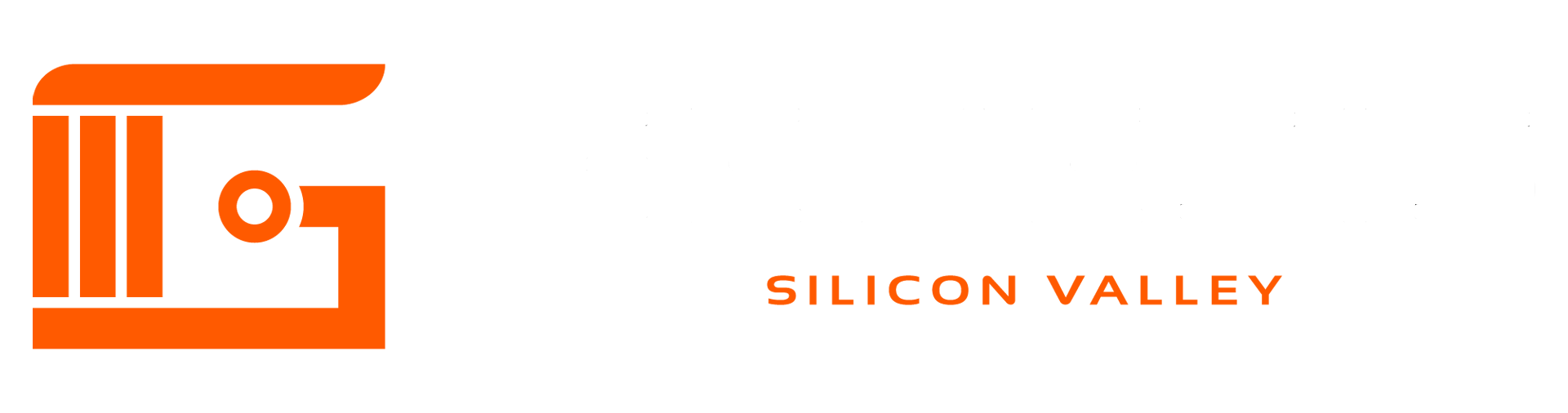 The logo for silicon valley is orange and white on a white background.