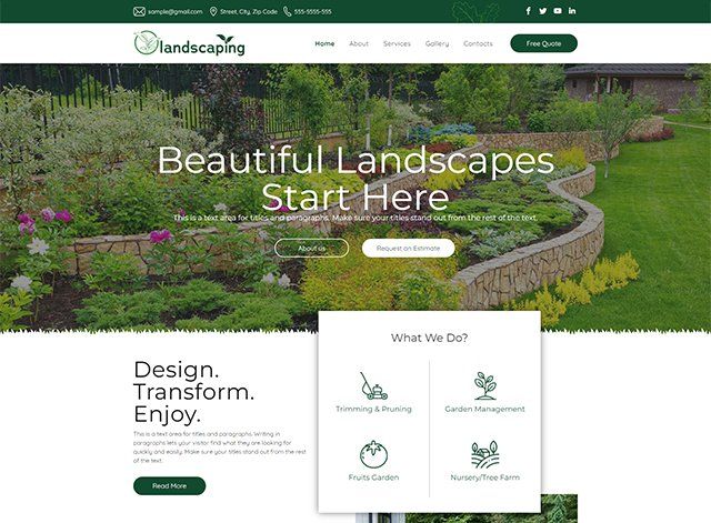 Landscaping Themes by Search Marketing Specialists