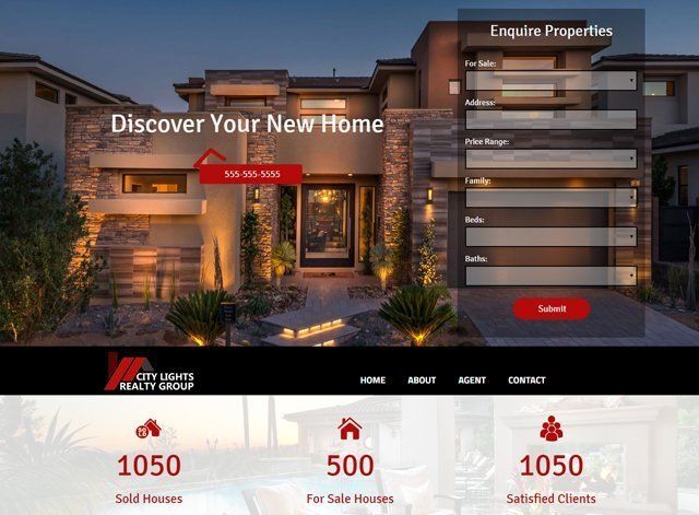 City Lights Realty Website Design Themes by Search Marketing Specialists