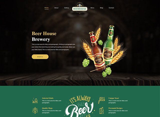 Beer House Brewery Themes by Search Marketing Specialists