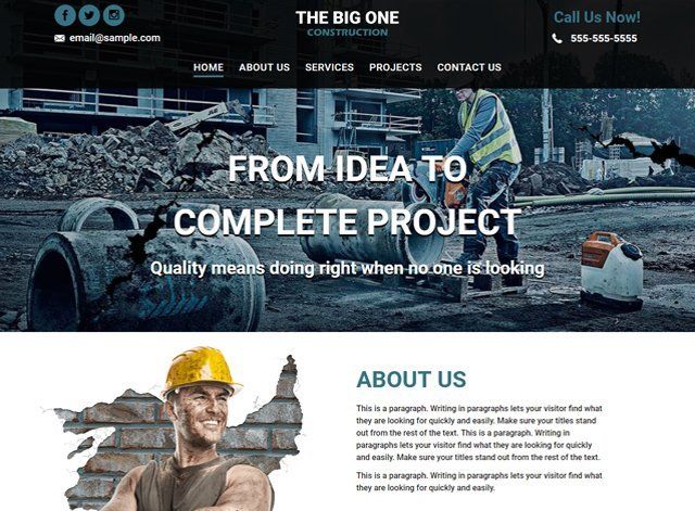 Construction Website Design Themes by Search Marketing Specialists