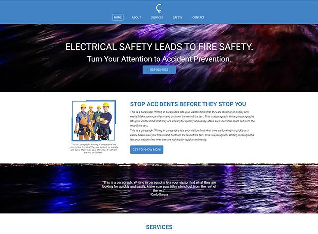 Electrician Website Design Themes by Search Marketing Specialists