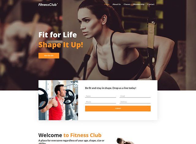 Fitness Website Design Themes by Search Marketing Specialists