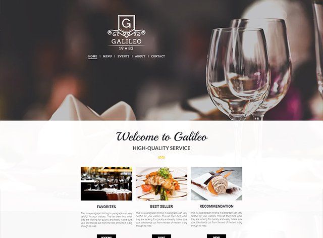 Restaurant Website Design Themes by Search Marketing Specialists