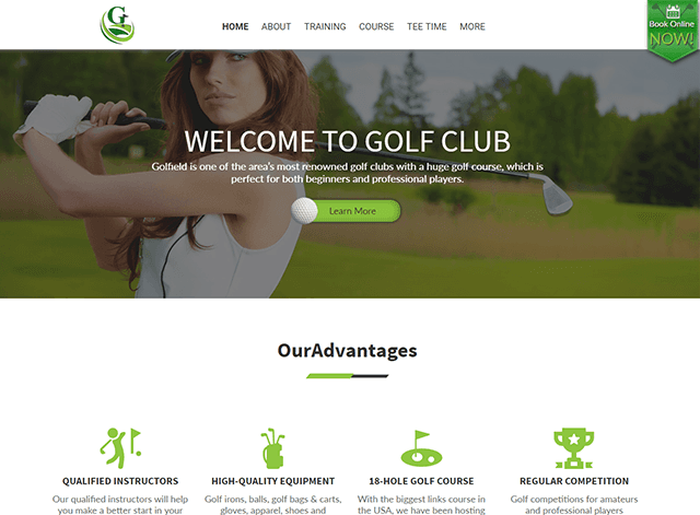 Golf Club Website Design Themes by Search Marketing Specialists