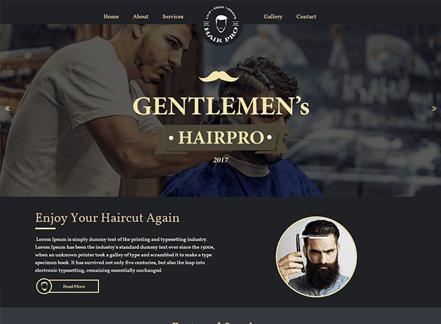 Barber Shop Website Design Themes by Search Marketing Specialists