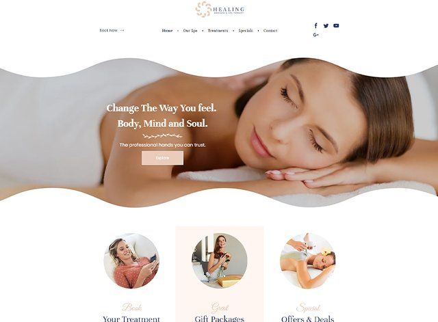 Massage & Spa Website Design Themes by Search Marketing Specialists