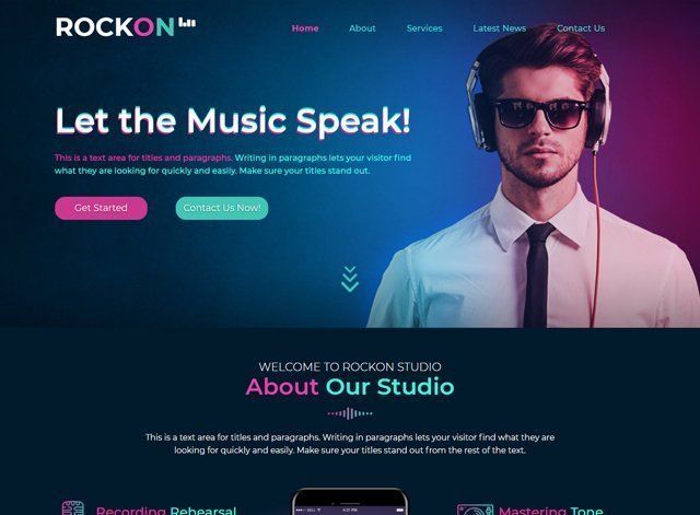 Music Website Design Themes by Search Marketing Specialists