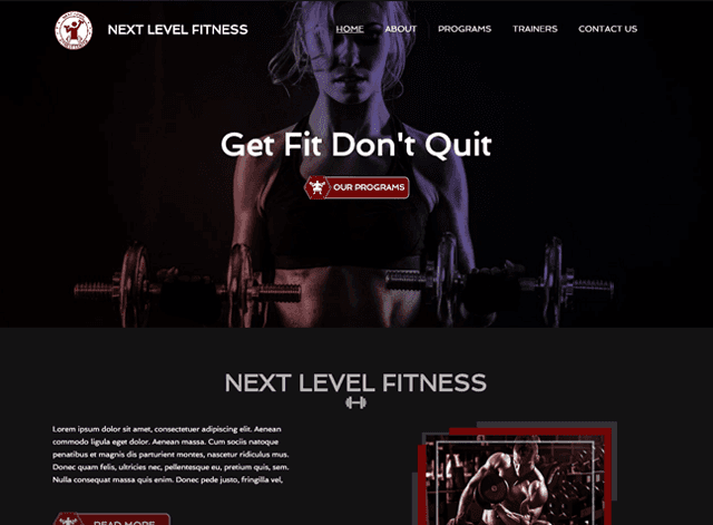 Fitness Website Design Themes by Search Marketing Specialists