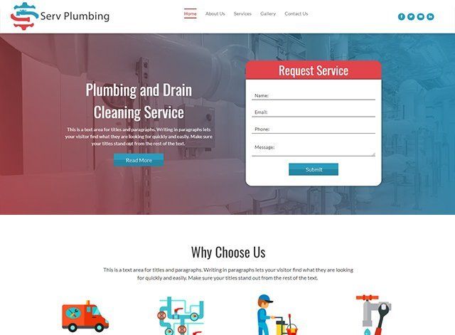 Plumbing Website Design Themes by Search Marketing Specialists