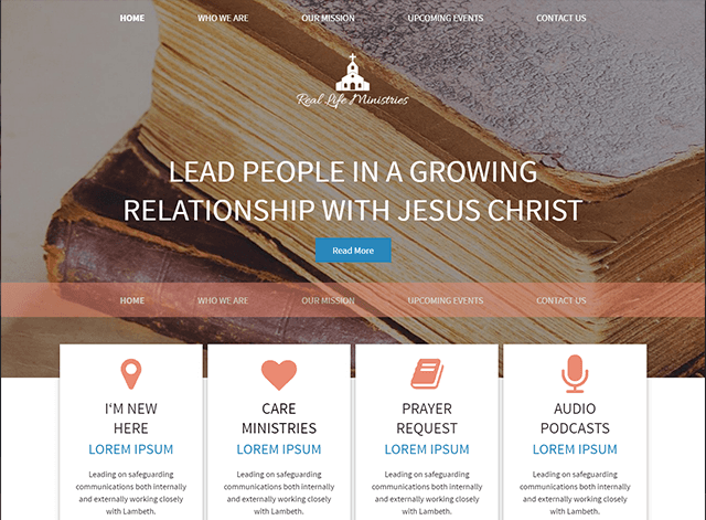 Church Website Design Themes by Search Marketing Specialists