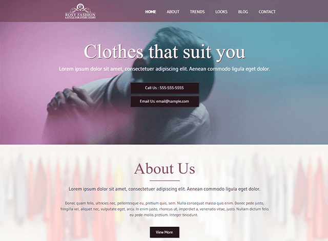 Rosy Fashion Website Design Themes by Search Marketing Specialists