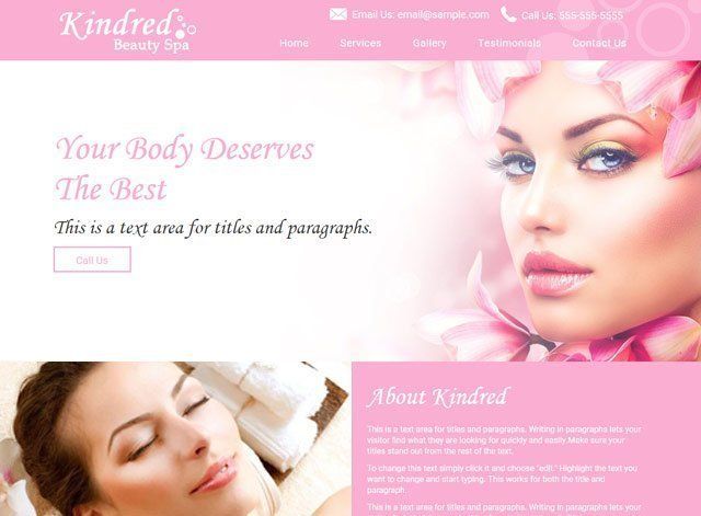 Salon and Spa Website Design Themes by Search Marketing Specialists