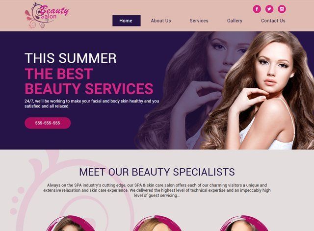 Salon and Spa Website Design Themes by Search Marketing Specialists