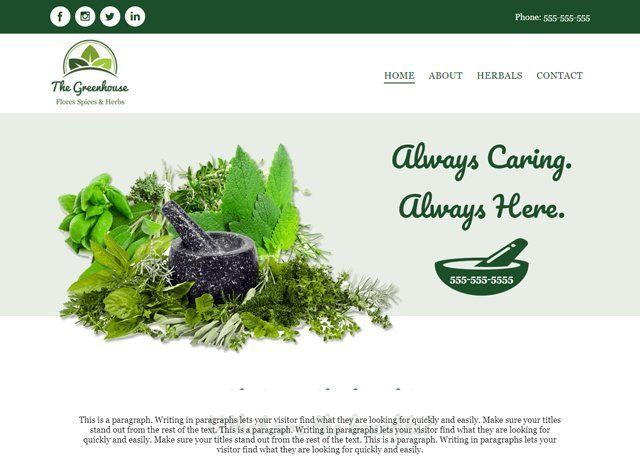 The Greenhouse Website Design Themes by Search Marketing Specialists