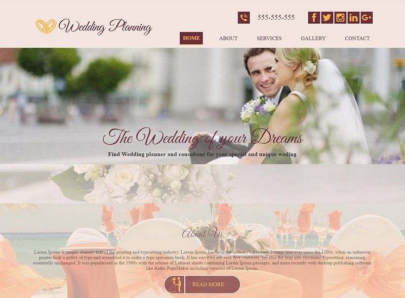 Wedding Website Design Themes by Search Marketing Specialists