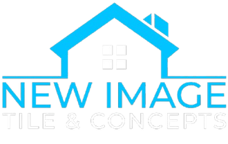 A blue and white logo for new image tile and concepts