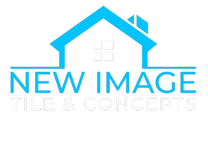 A blue and white logo for new image tile and concepts