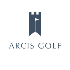 A logo for a golf course called arcis golf