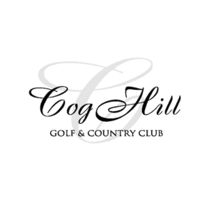 A logo for cog hill golf and country club