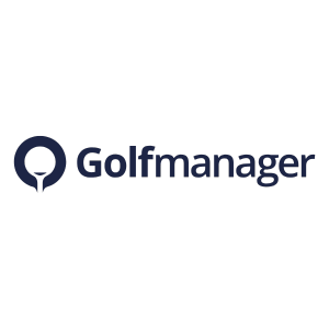 The golfmanager logo is on a white background.