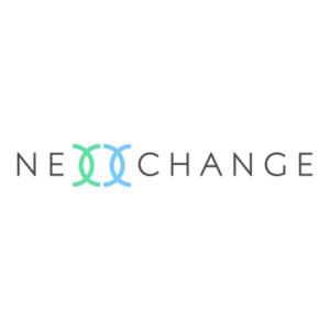 A logo for nexchange is shown on a white background.