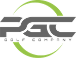 A logo for a golf company with a green circle around it.