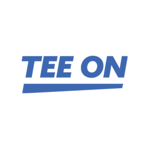 A blue tee on logo on a white background
