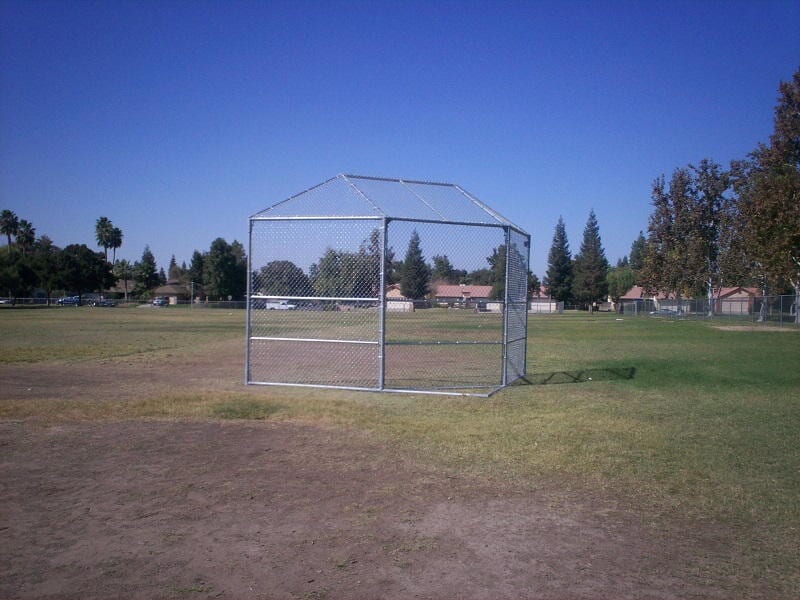 Baseball backstop rear view — Wood Fences in Bakersfield, CA